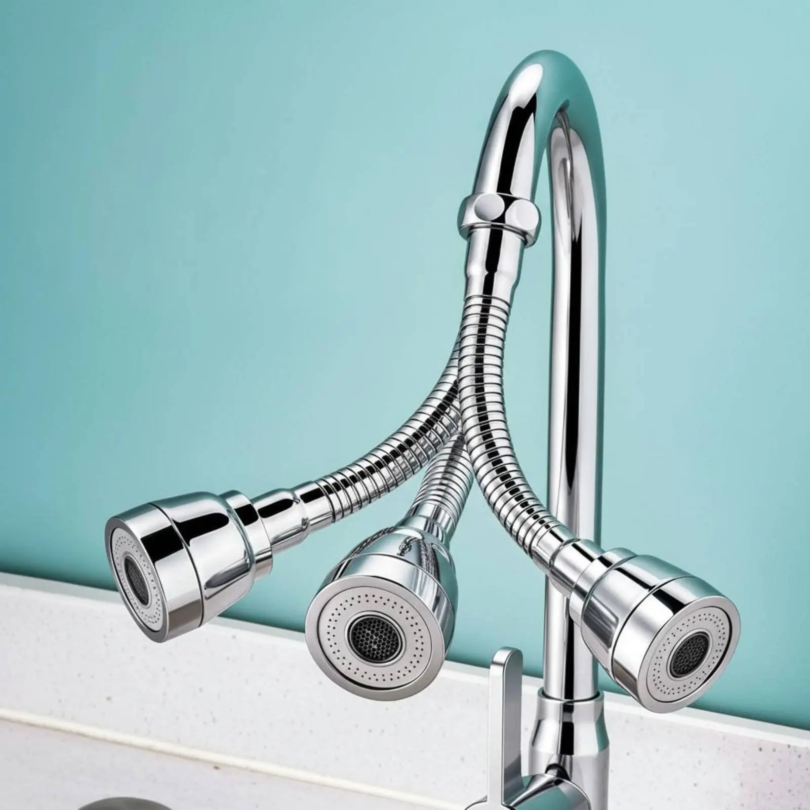 Universal Faucet Extender 360 Degree Swivel Flexible Faucet Extender Universal Tap Nozzle Anti-Splash Plumbing Accessory