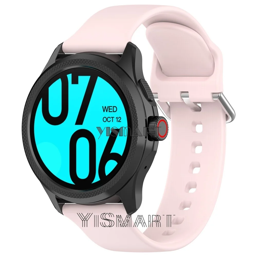 24mm Silicone Strap for Ticwatch Pro 5 Sports Replacement Band for ITOUCH AIR 3 / Fossil Men's Nate Machine Hybrid Watch