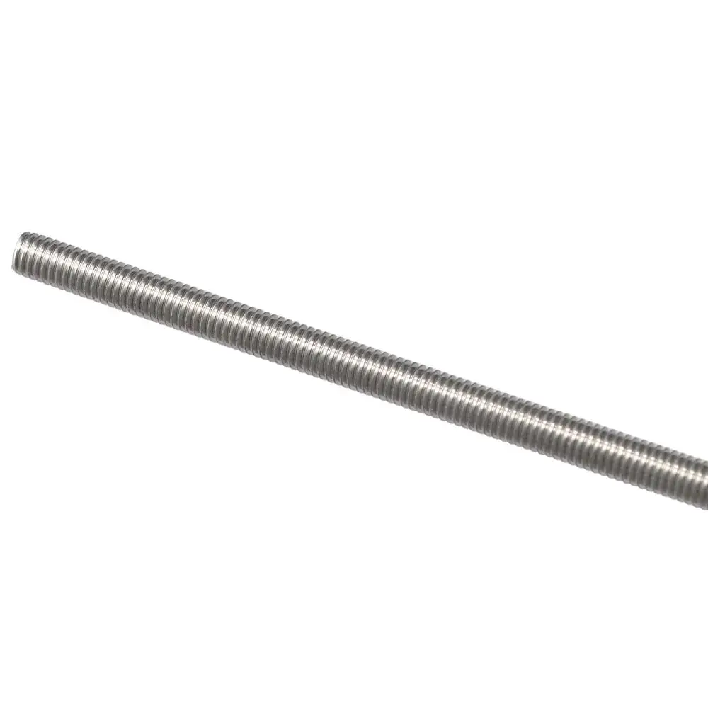 2 Pcs 304 Stainless Steel Fully All Threaded Rods M6-1.0 Long Threaded Screw Silver 250mm Length Thread Bar Studs Rods