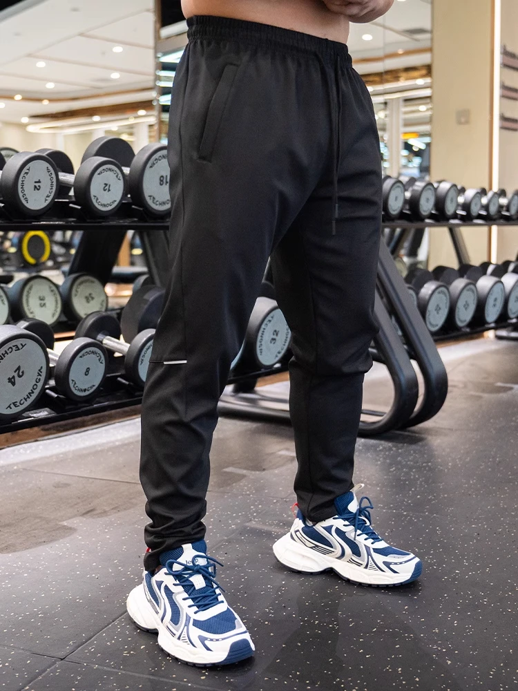 Autumn winter Running Pants Men Fitness Sports Gym Elastic Loose Quick dry Sweatpants Training Jogging Exercise Slim Trousers