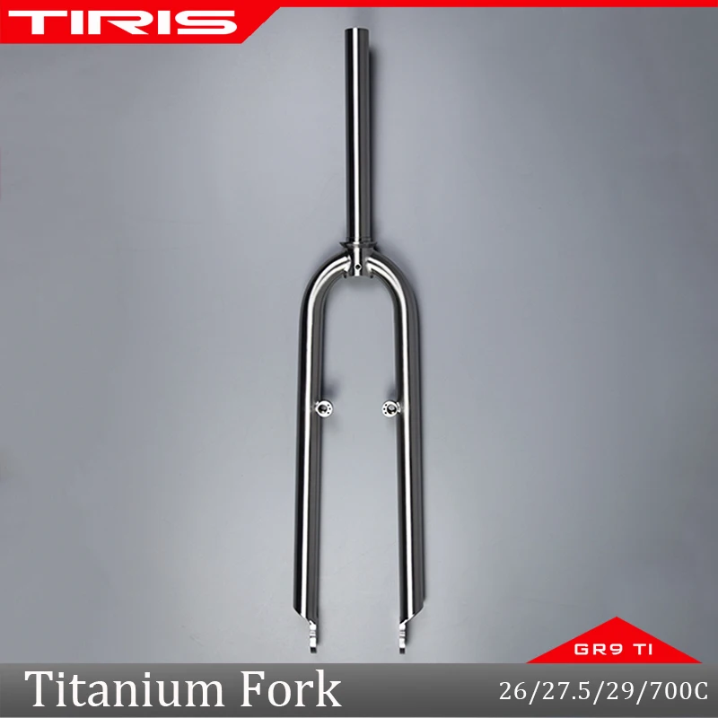 TIRIS-Titanium MTB 29 Fork for Gravel Road Bike, Frameset Parts, 700C Bicycle Accessories, Boost GR9 Ti Custom