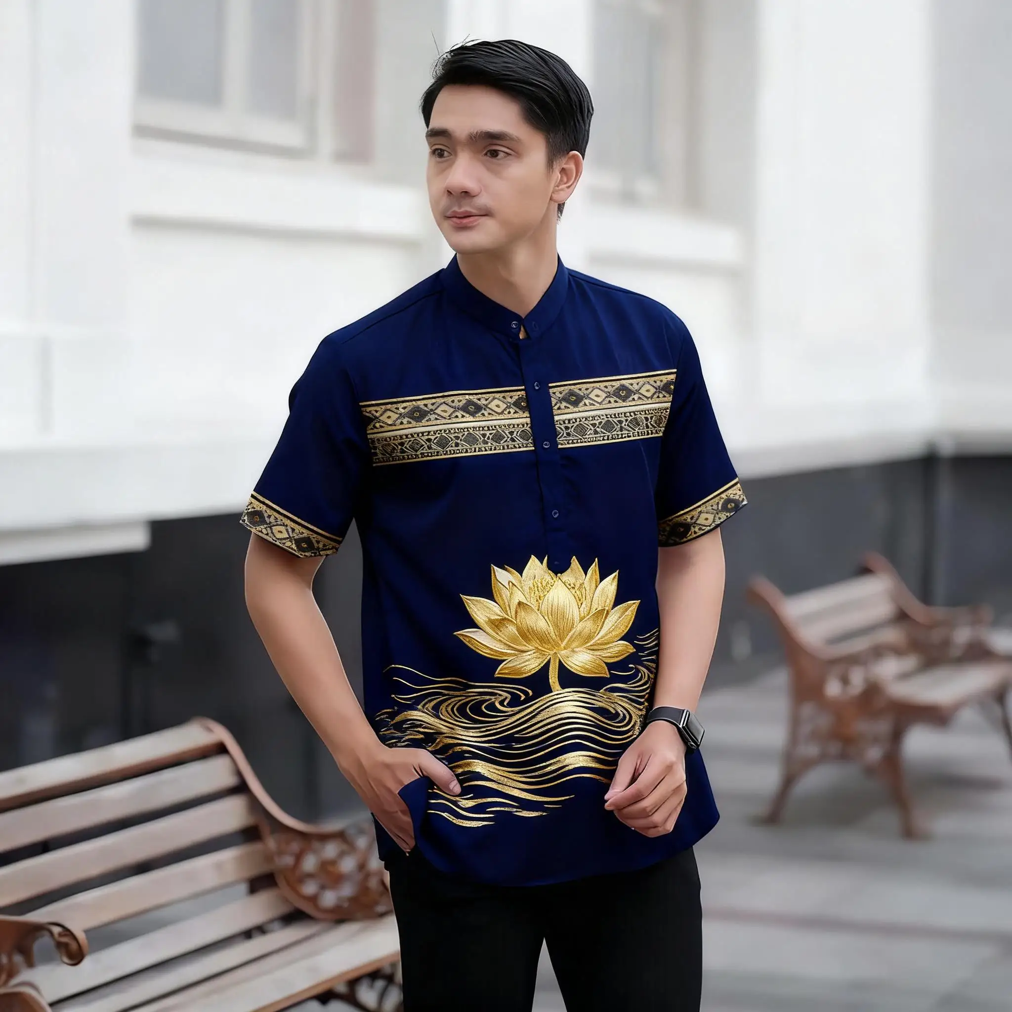 Aman Short Sleeve Muslim Abaya Jubba Shirt - usage example