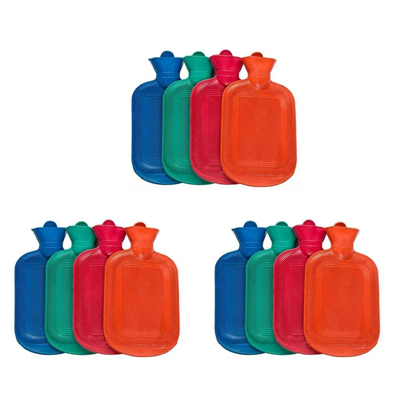 

A98E-толстая сумка для горячей воды, резиновая зимняя теплая сумка для горячей воды, грелка для рук, карман для девочек, теплая бутылка для ног, 3 упаковки, 1000 мл