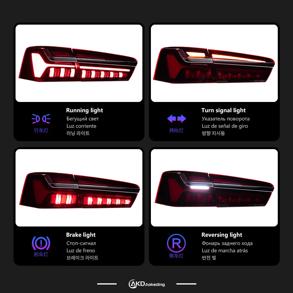 Car Lights for Audi A6 2012-2015 C7 S6 LED Auto Taillight Assembly Upgrade 2023 Newest Design Dynamic Lamp Tool Accessories