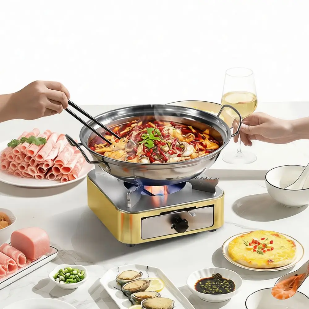 Advanced Stainless Steel Stove Dry Pot Holder Efficient Heating Burner For Professional Restaurant Cooking Uses