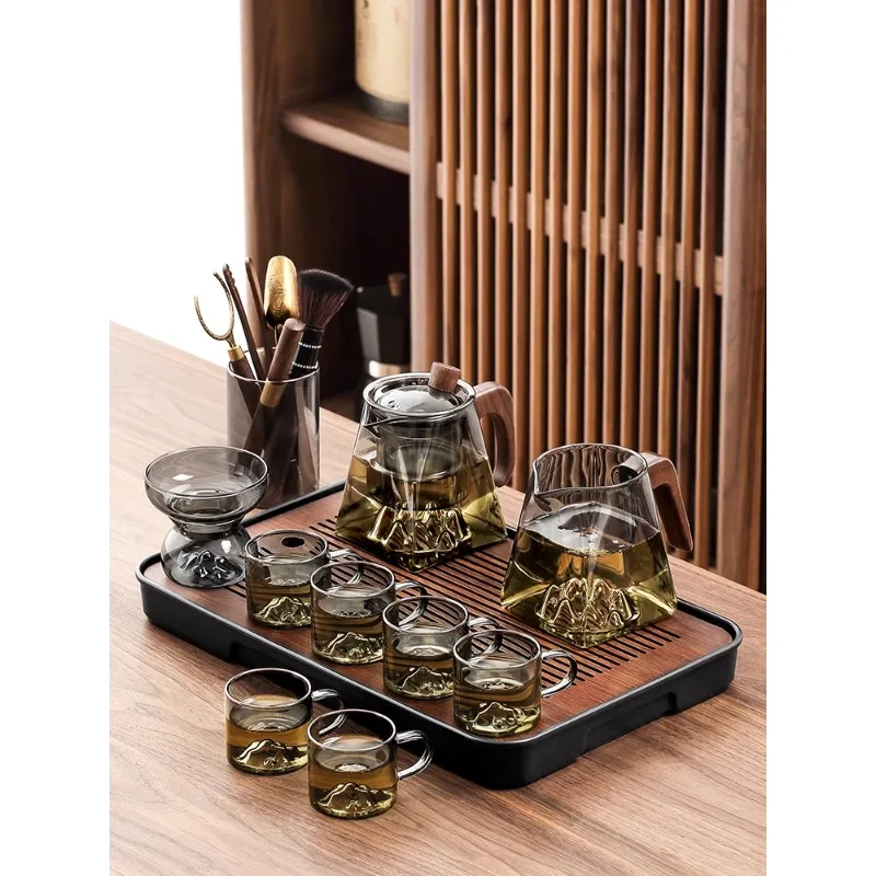 

Glass tea set home office light luxury high-end Kung Fu tea set supplies Daquan tea cup