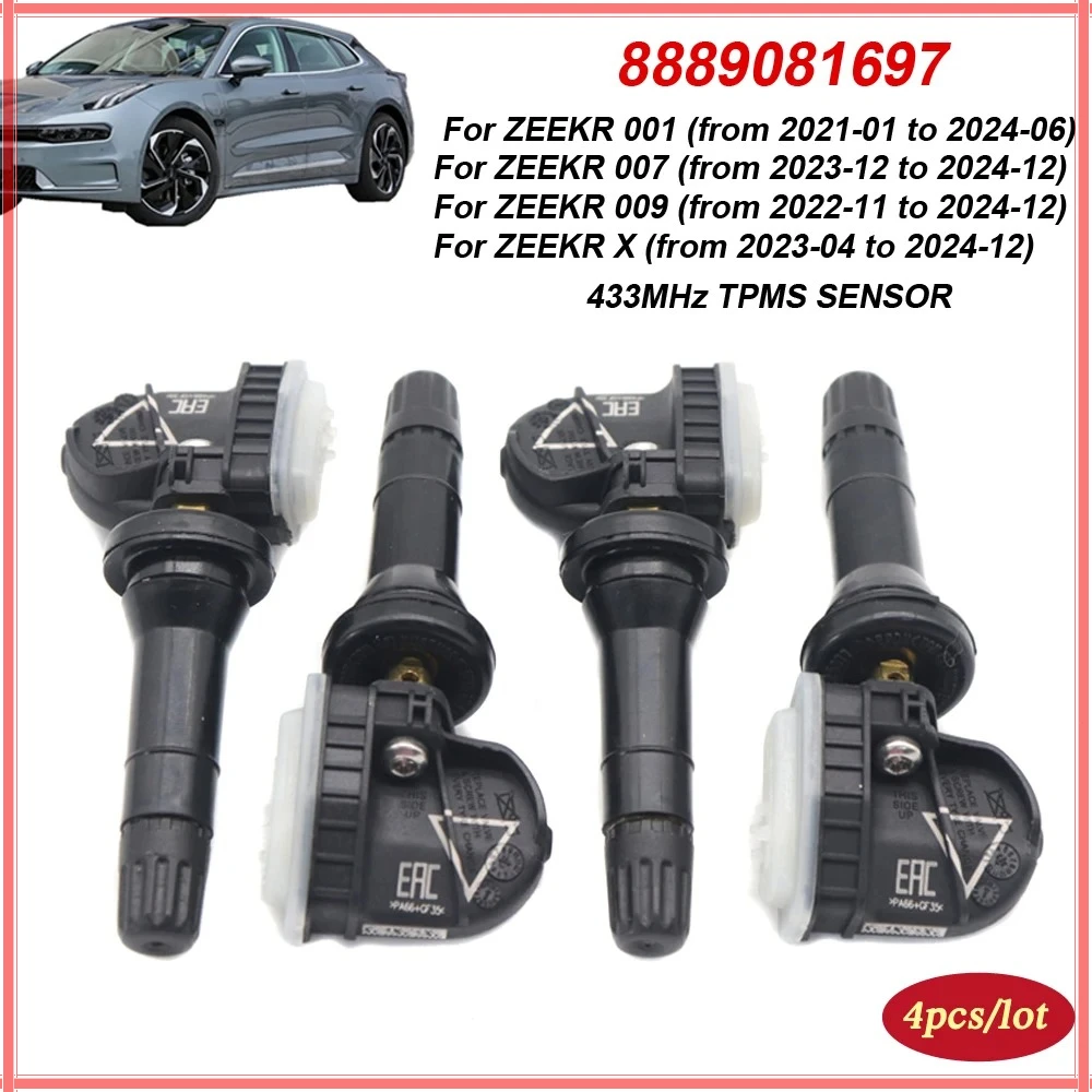 مستشعر مراقبة ضغط الإطارات لـ ZEEKR 001 007 009 لـ ZEEKR X 2003 2004 سيارة TPMS 433MHz 8889081697 6600145881 جديد #1
