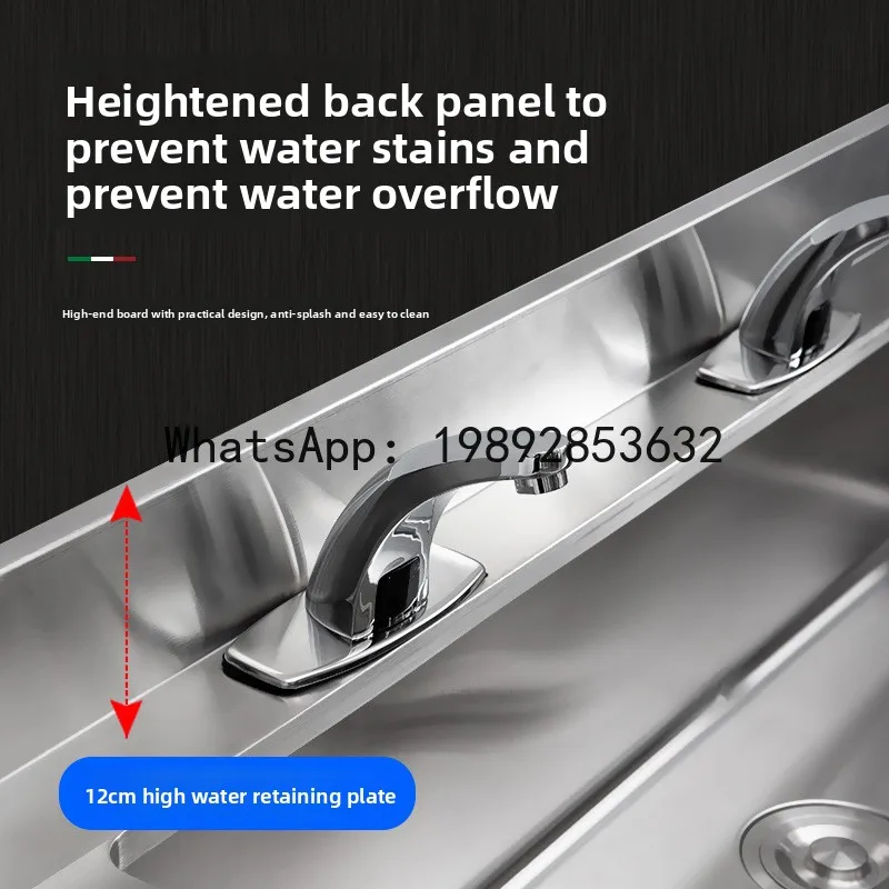 YFY Thickened Stainless Steel Wash Basin Dust-Free Purification Workshop Single Double Sink Commercial Use