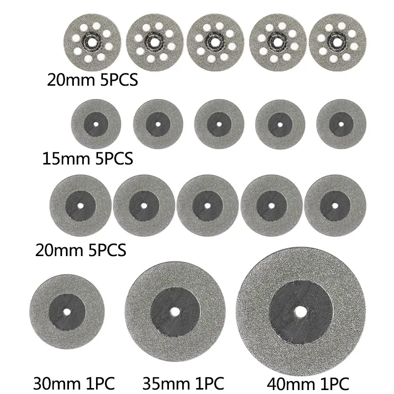 CMCP – ensemble de lames de scie diamantées, Mini lames de scie pour bois et métal, roues à découper en résine pour Dremel, outils rotatifs, ensemble d'outils électriques, 37 pièces