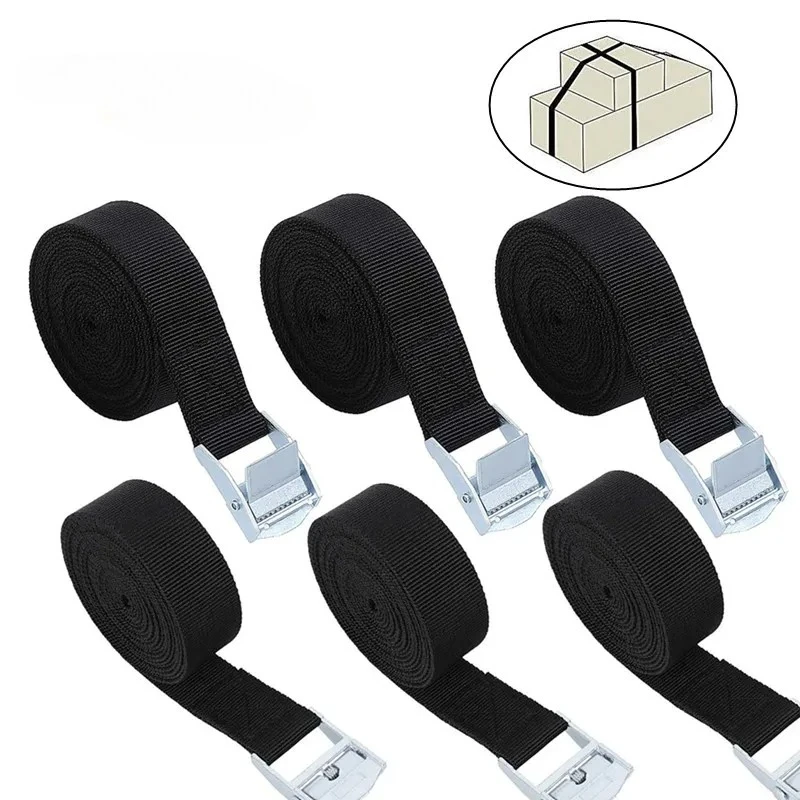 1 متر-5 متر مشبك التعادل أسفل حزام البضائع الأشرطة لسيارة دراجة نارية مع مشبك معدني حبل للسحب حزام سقاطة قوي لحقيبة الأمتعة #1