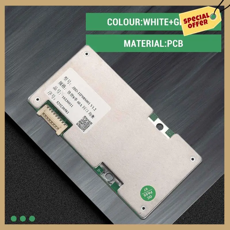 

Stable Performance-8S 24V 60A BMS Li-Iron Lithium Battery Charger Protection Board With Power Battery Balance/Enhance PCB Protec