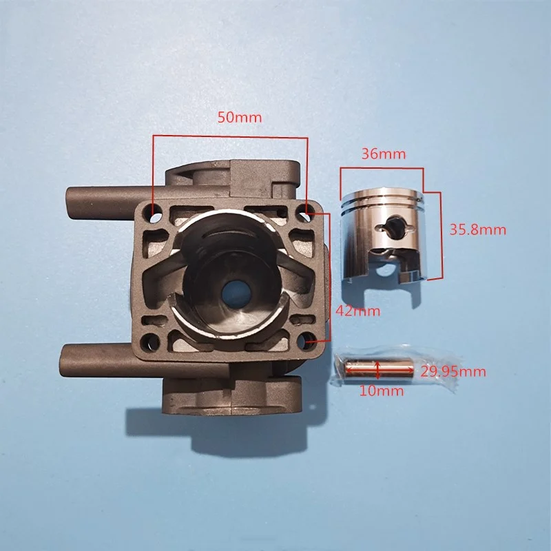 CYLINDER & PISTON KIT 36MM FOR SHINDAIWA ECHO BP35 C35 SM35 R35F C350 T350 WEEDEATER BRUSHCUTTER ZYLINDER KOBLEN RINGS CLIPS PIN