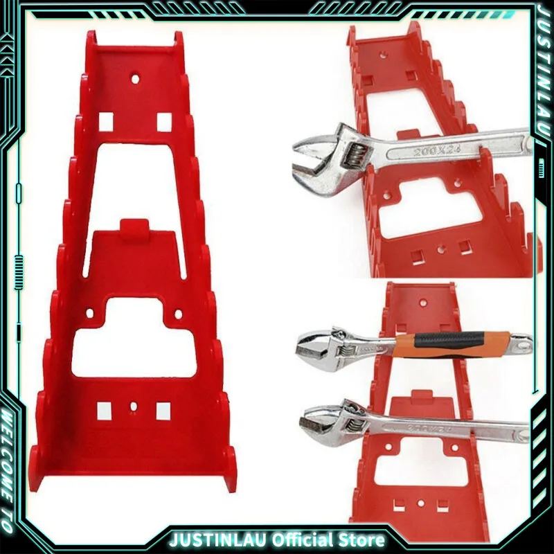 

Красный органайзер для гаечных ключей, пластиковый органайзер для гаечных ключей, лоток для головок, стеллаж для хранения инструментов, сортировщик, стандартные держатели гаечных ключей, держатель для гаечных ключей