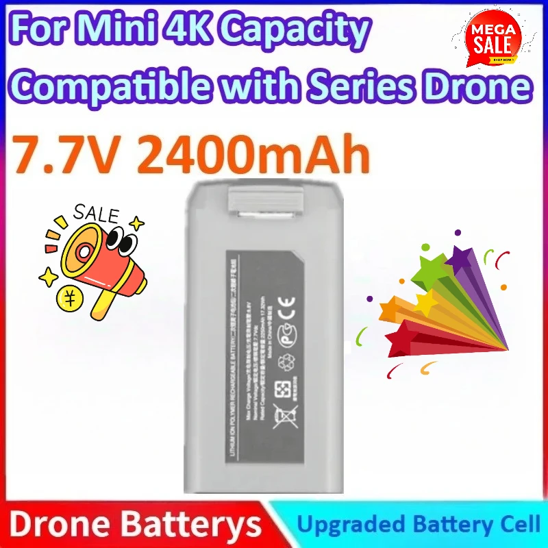 

New 7.7V 2400mAh General-purpose Mini2 Battery for Mini 4K Capacity Compatible with Series Drone Replace Accessories Brand New