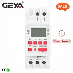 SALE GEYA THC-16A 20A 30A Electric Digital Timer Switch Programmable AC DC 12V 24V 110V Electronic Timers