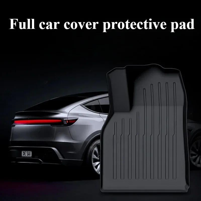 

For Tesla Model Y Juniper Launch 2025 TPE Full Surround Non-slip Floor Mats All Weather Floor Trunk Backrest Mat Car Accessory