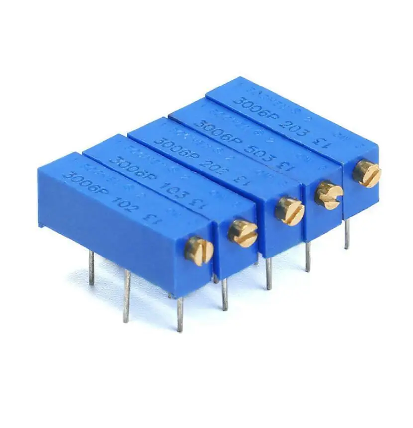 10pcs 3006P Adjustable potentiometer precision multi-turn 1K 2K 10K 20K 50K 100K