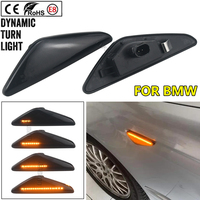 2pcs Dynamic LED Side Marker Light For BMW E46 2D 2003-2006 325Ci 330Ci Coupe Convertible Turn Signal Indicator Blinker Lamp