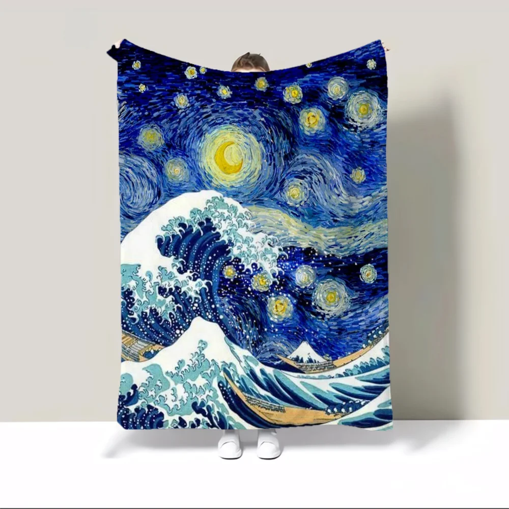 Picnic Throw Blanket 150x200 Van Gogh Blanket Fluffy Soft Blankets Sofa Decoration Throws Blankets for Sofa Luxury Bedding Knee