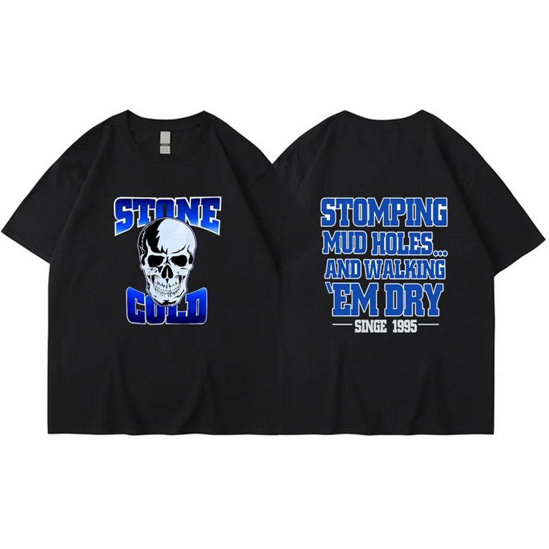 

Vintage Stone Cold WWF Skull License Plate T Shirt Tagged LargeNinja Cats Graphic Unisex Casual White Cotton Tshirt Tops Tees Y2
