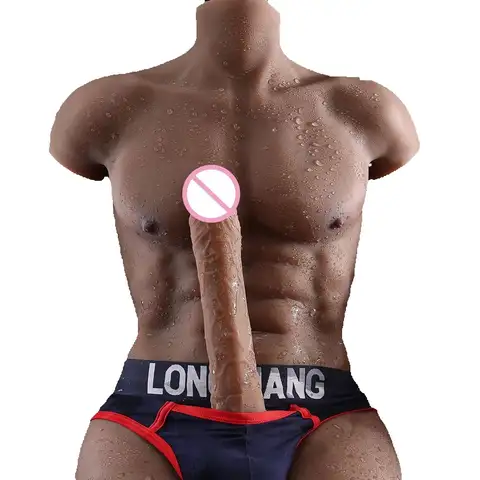 Big Dildo Sex Toys 20KG Torso Doll Insertable Anal Male Masturbation Gay Doll Metal Skeleton High Quality TPE Half Body Sex Doll
