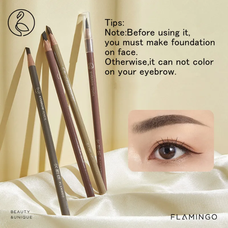 

FLAMINGO Hard Microblading Eyebrow Pen Wild Brows Pencil Waterproof Permanent Makeup Eye Brow Definer Enhancers Natural Tint