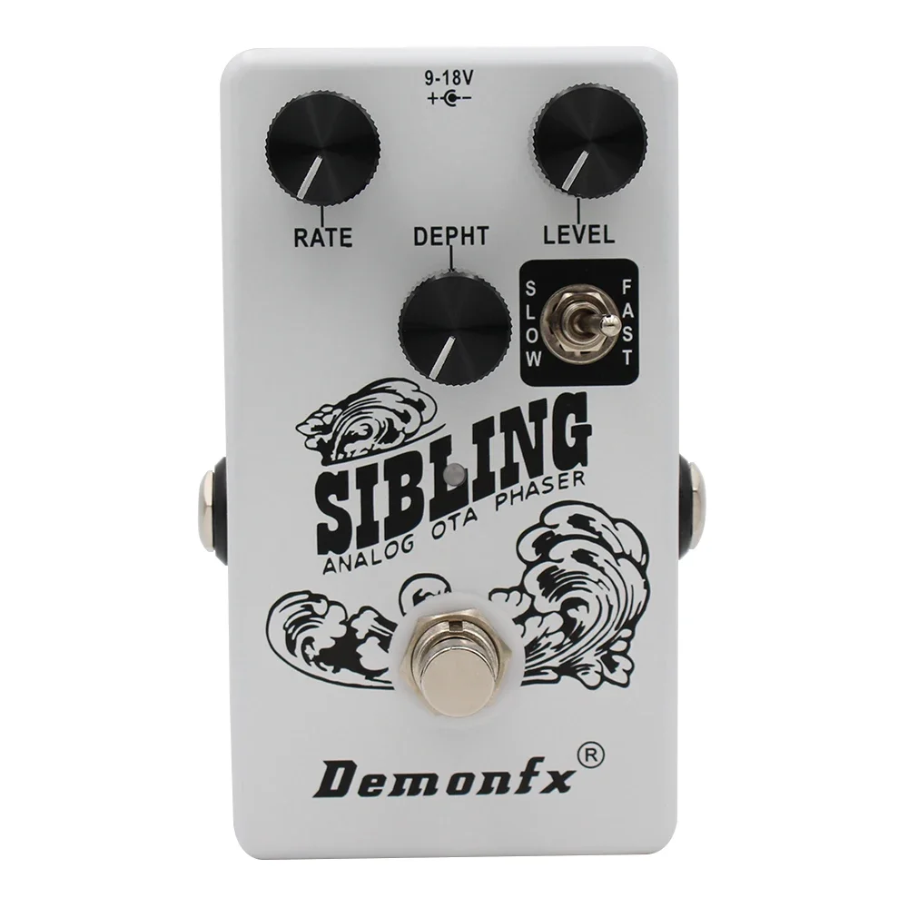 Demonfx Sibling Analog OTA 3‑Stage Phaser Guitar Effect Pedal True Bypass 9‑18V Vintage Phase Electric Guitar ModulationStompbox