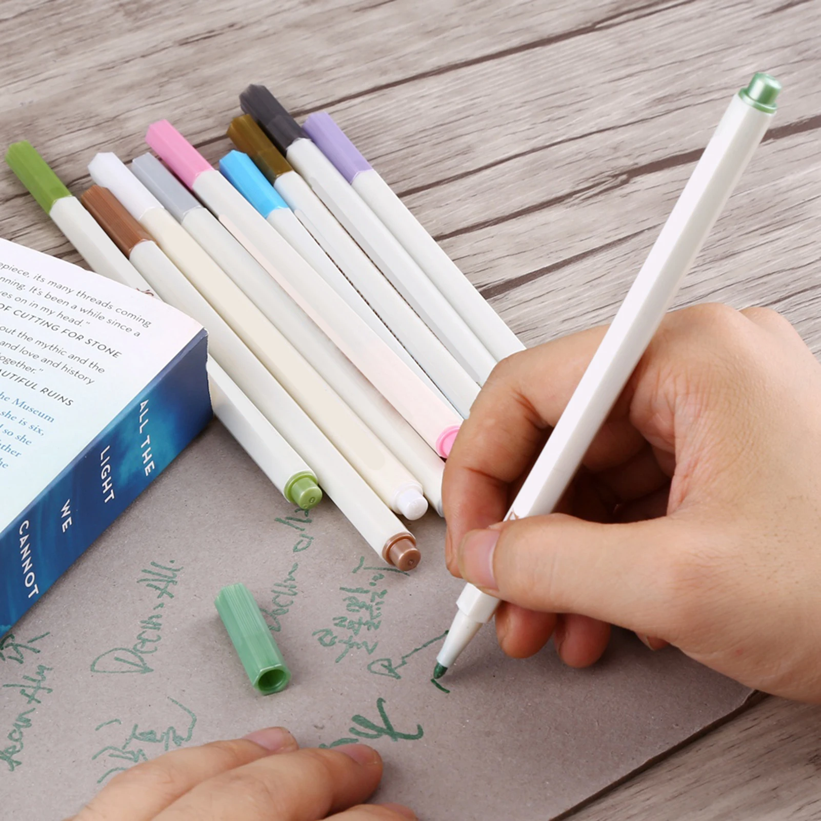 Metallic Metallic Color Marker Pens DIY Scrapbook Colored Pen Album Photo Colorful Ink for Adults Drawing for craft Calligraphy