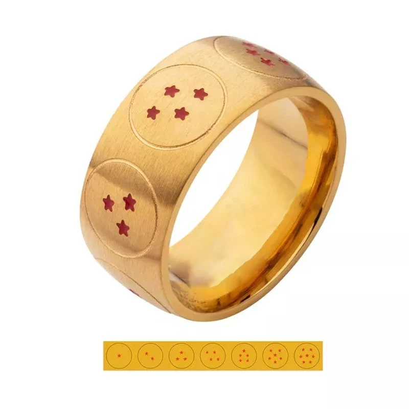 خاتم متمنيات بسبع نجوم للرجال ، مجوهرات أنيمي ، إكسسوارات حفلة تنكرية ، هدايا مروحة