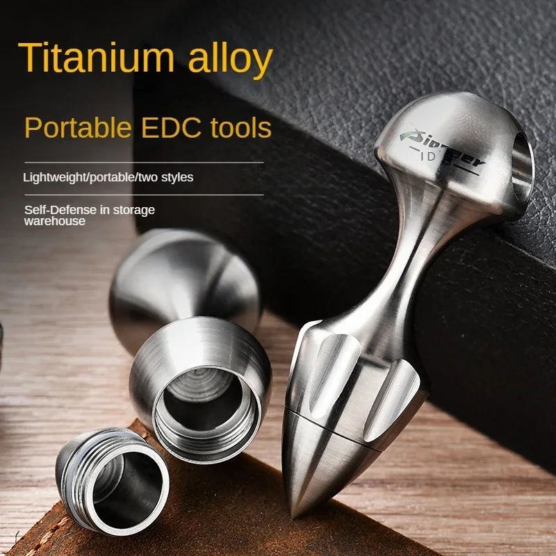 New titanium edc gadget Hipster play sealed cabin personality edc tool Disassembly express protective hanging ornaments