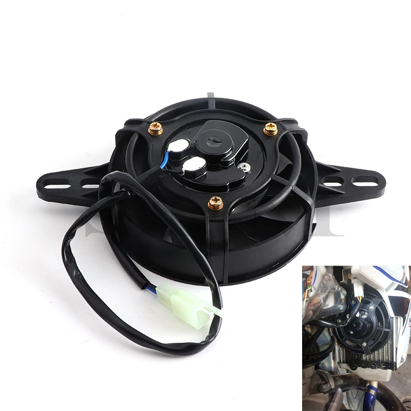 Motocross Cooling fan Oil Cooler Electric Radiator Engine Radiator Fit for 150cc 200cc 250cc ATV Quad Go Kart Buggy Motorcycle