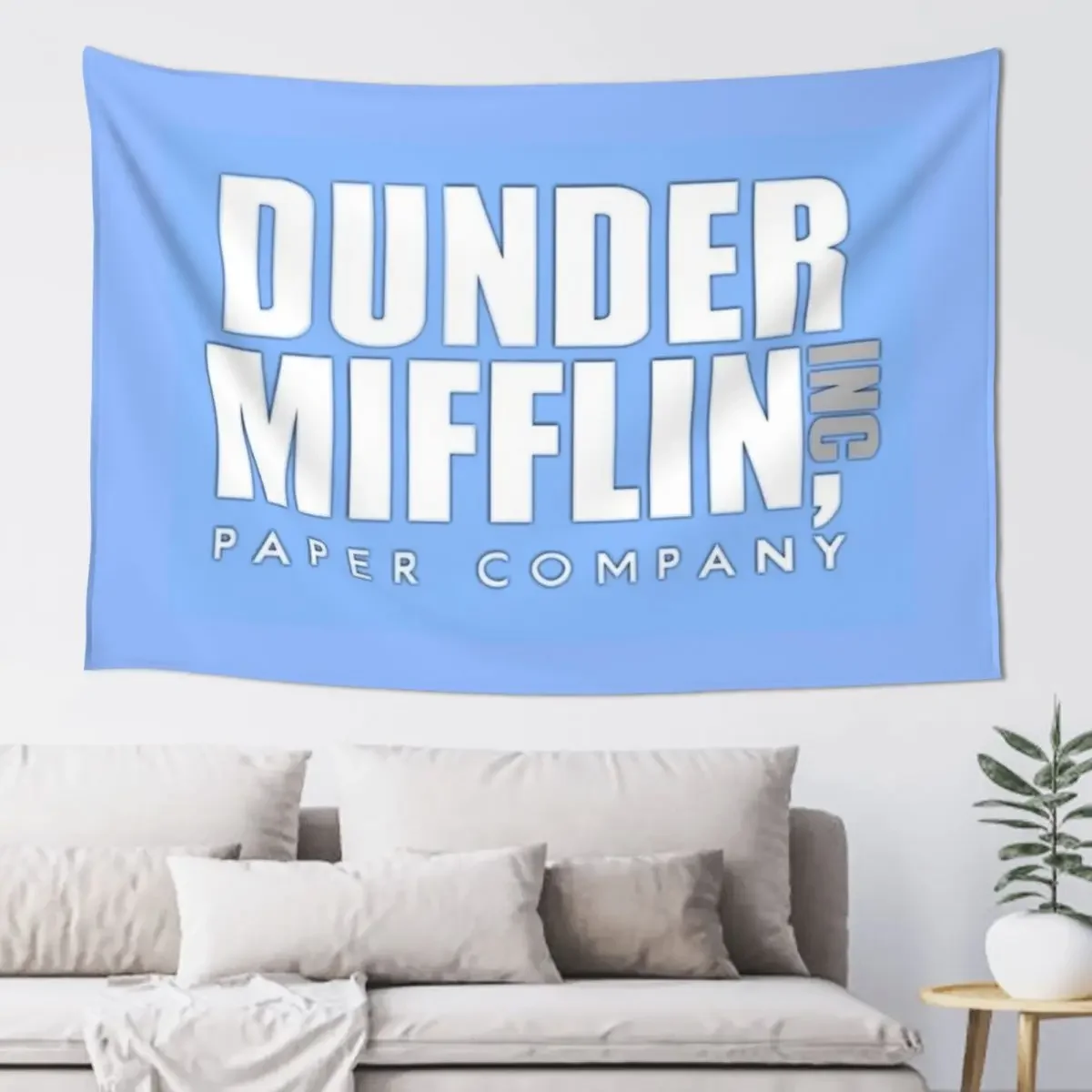 The Office: Dunder Mifflin Logo Tapestry Hanging Wall Room Ornaments Tapestry