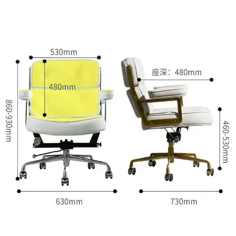 Office Leather Furniture Luxury Office Chairs Nordic Modern Comfortable Computer Chair Back Study Swivel Lift Gamer Armchairs