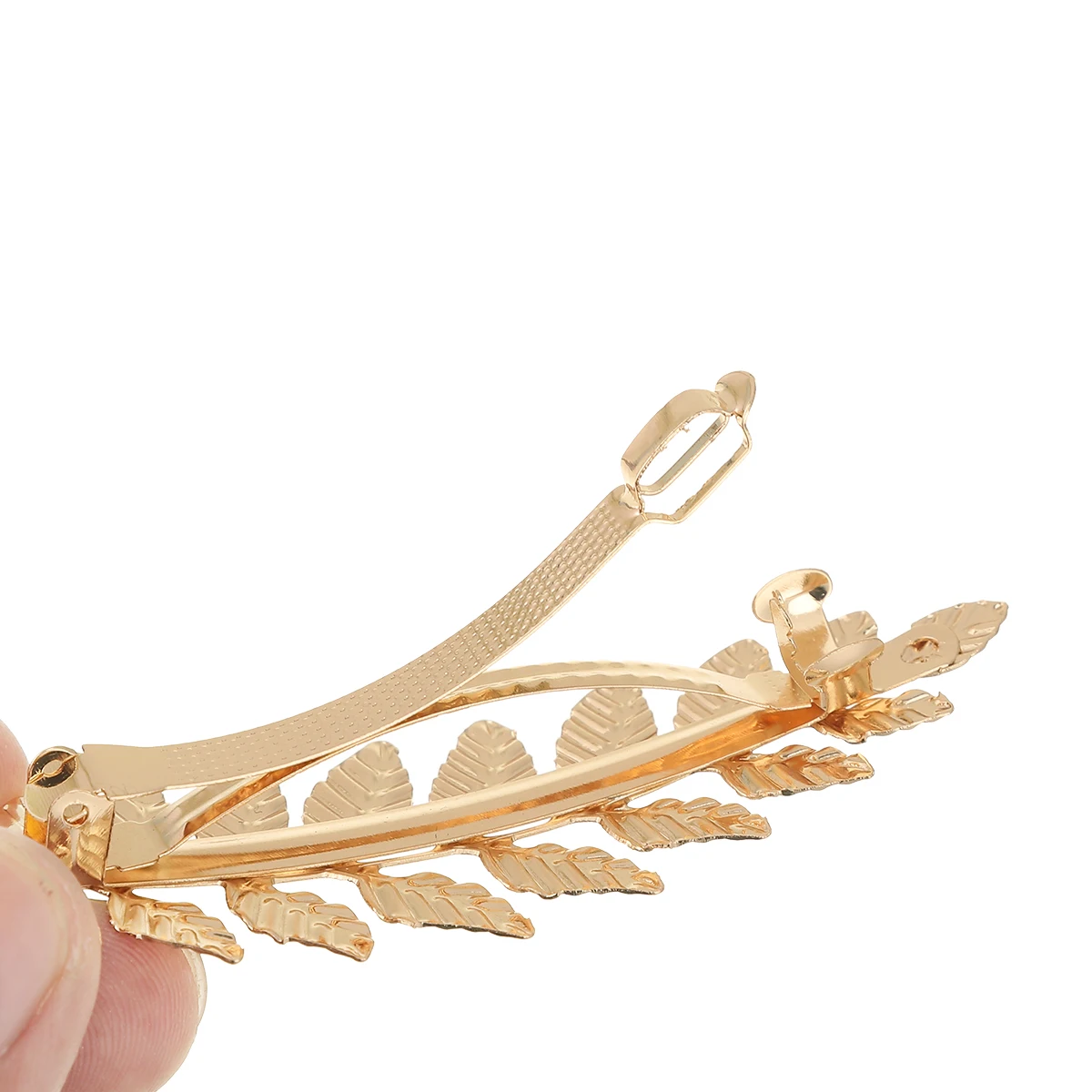 Women Fashion Gold Hairpin Girl Hair Combs Leaf Hair Clips Horsetail Hairpins Barrettes Ponytail Holder Hair Accessories