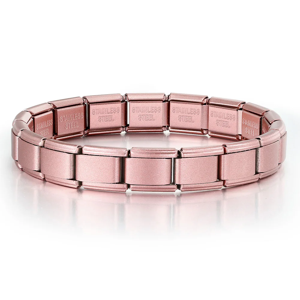 1 Stück Neue Mode Damen Herren Bunter Einfacher Italienischer Charm-Anhänger Passend für 9mm Edelstahl-Armband DIY Perlen Schmuck Geschenke – Detail 5