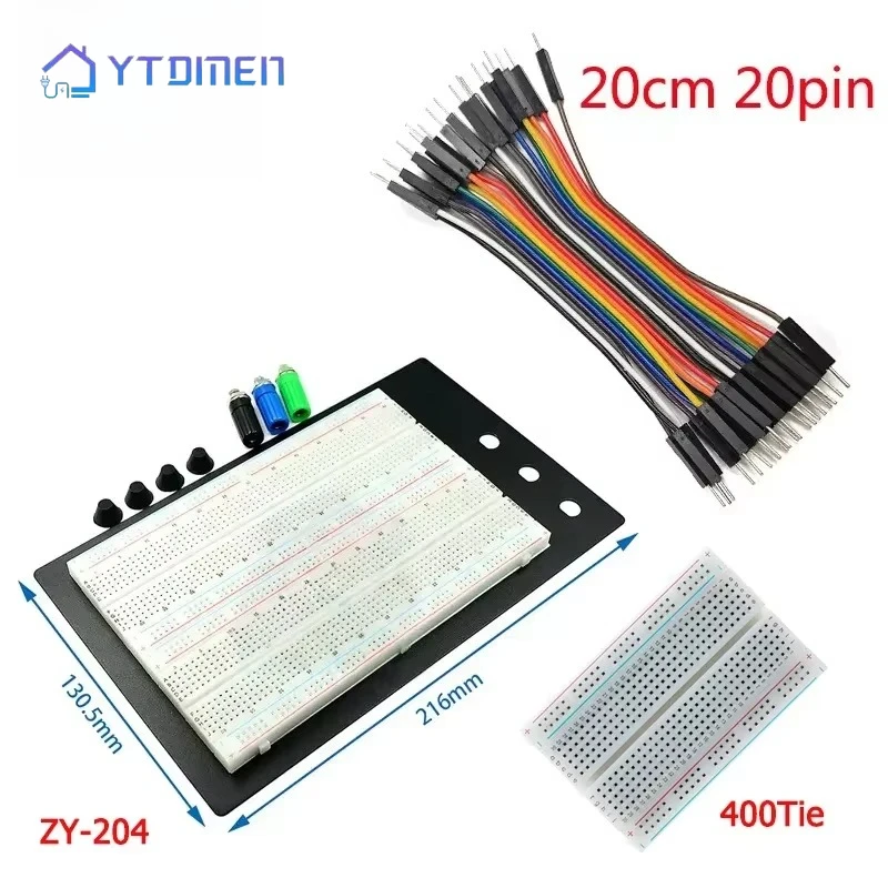 Kit de cables de puente para placa de pruebas, placa PCB de 400 puntos, Dupont macho a macho/hembra a hembra/macho a hembra, Mini Kits de Protoboard de prueba