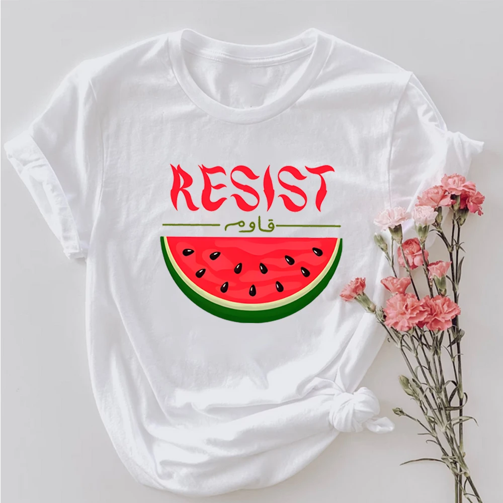 Watermelon Resist Shirts This Is Not A Watermelon Shirt Human Rights Tee Watermelon Flag Tshirt Trendy Unisex Short Sleeves Tops