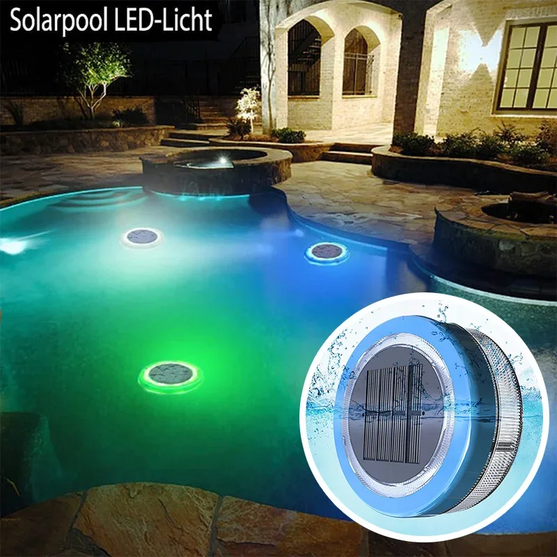 

Solar Floating Pool Light Upgrade Waterproof Swimming LED Pool Lamp Outdoor Decorative Blue Diving Garden Courtyard Light