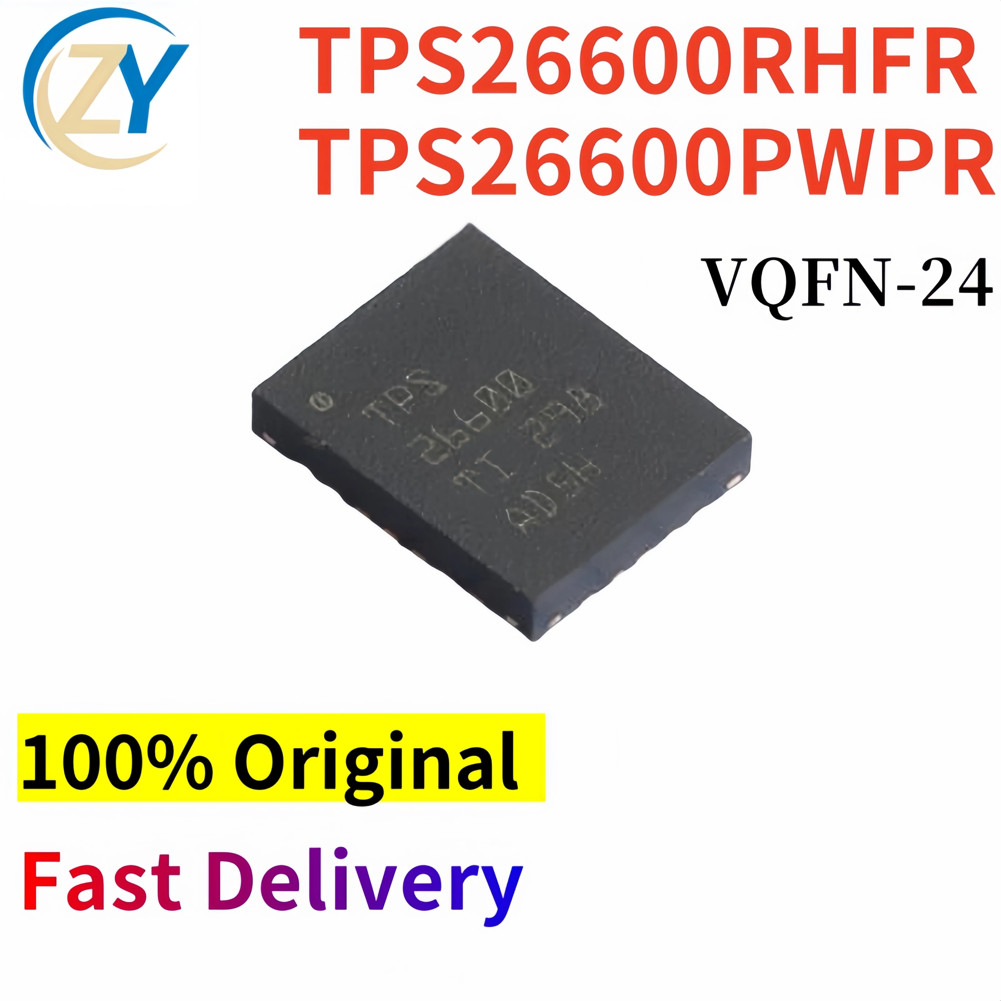 Original e em estoque, 2PCs, TPS26600, TPS26600RHFR, PMics, TPS26600PWPR, VQFN-24, 4.2V-55V