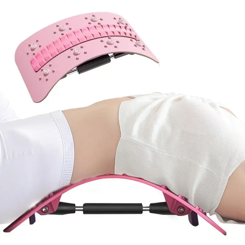 Back Cracker Lumbar Spine Stretcher Board Adjustable Lumbar Support Back Massager Back Cracking Device Posture Corrector For