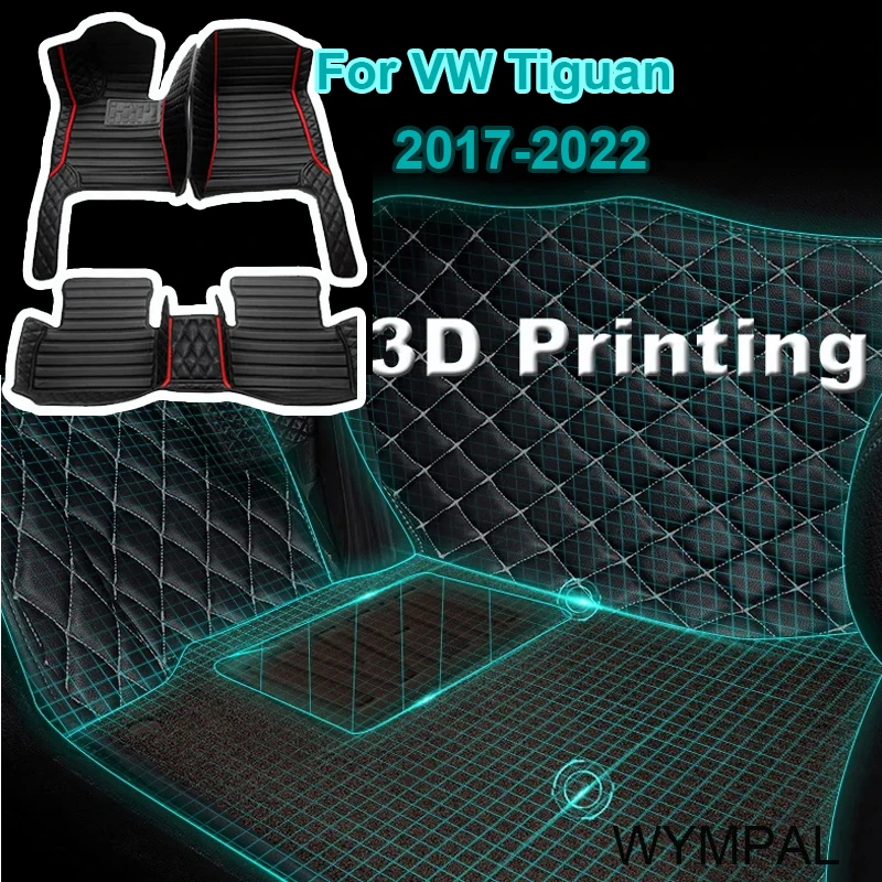 Floor Mats For VW Tiguan Allspace AD BW 2017~2022 Waterproof Carpet Car Floor Mat Tapis Voiture Car Accessories Interior