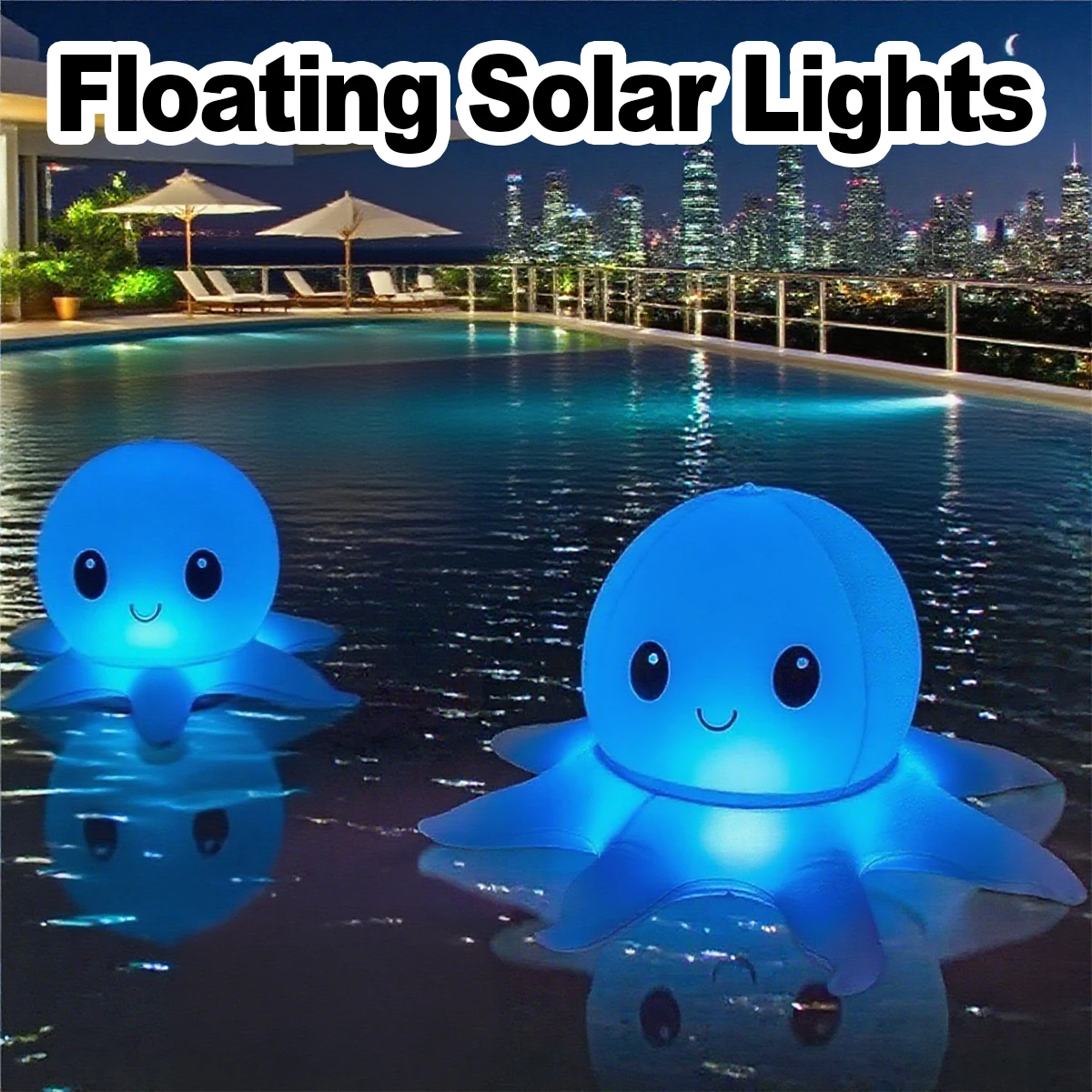 Pop Octopus Solar Pool Light Inflatable Lights Floating Solar Powered Landscape Waterproof Led For Swimming Pool Lamp Remote Con