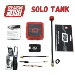 RUSHFPV Solo Tank 5.8G VTX Video Transmitter CNC Shell 1.6W High Power Built-in Microphone For RC FPV Long Range Drone Mark