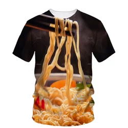 Fashion Harajuku 3D Delicious Instant Noodles Printing T Shirt For Men Funny Streetwear Tee Shirts Unisex Patterns T-shirts Tops