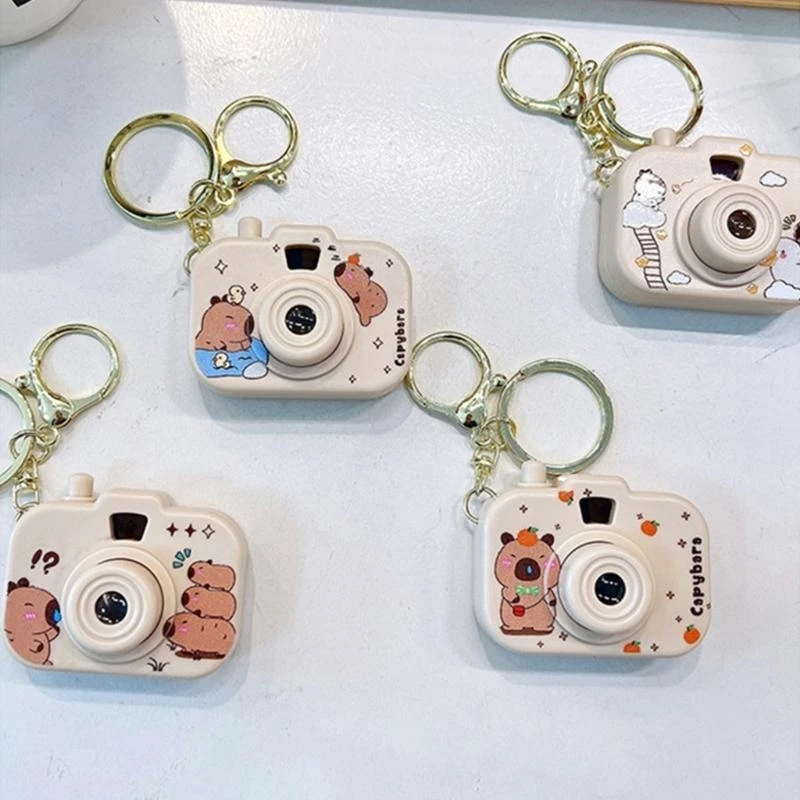T4MD Compact Capybaras Projector Keychain Unique Keyrings Accessory For Everyday Use