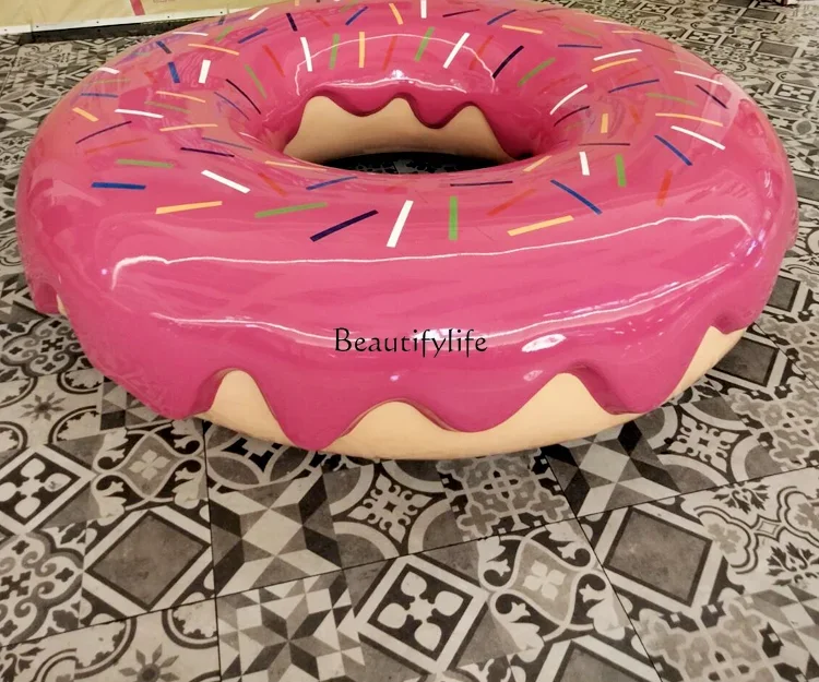 

FG52Emulational Creative Donut Model Big Decorations Baking GRP Sculpture Door Head Decorations