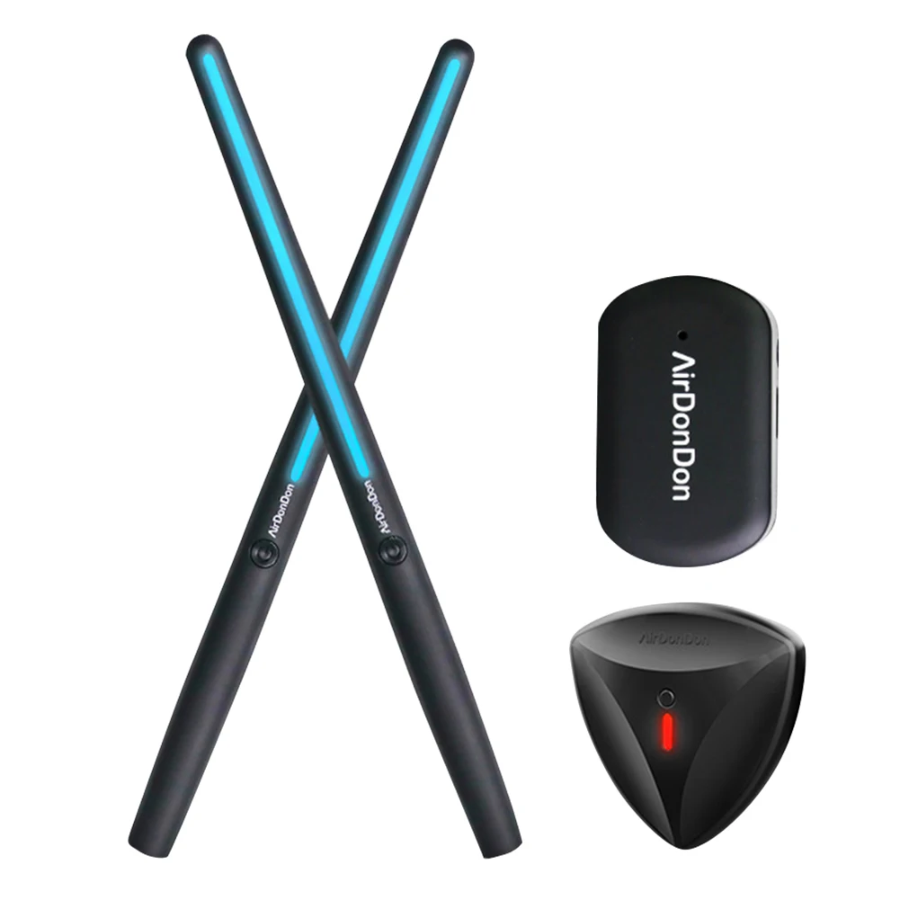 مجموعة طبلة الهواء المحمولة محول طبلة الهواء بلوتوث متوافق مع عصي الطبل الافتراضية مجموعة طبلة إلكترونية للمبتدئين المحترفين