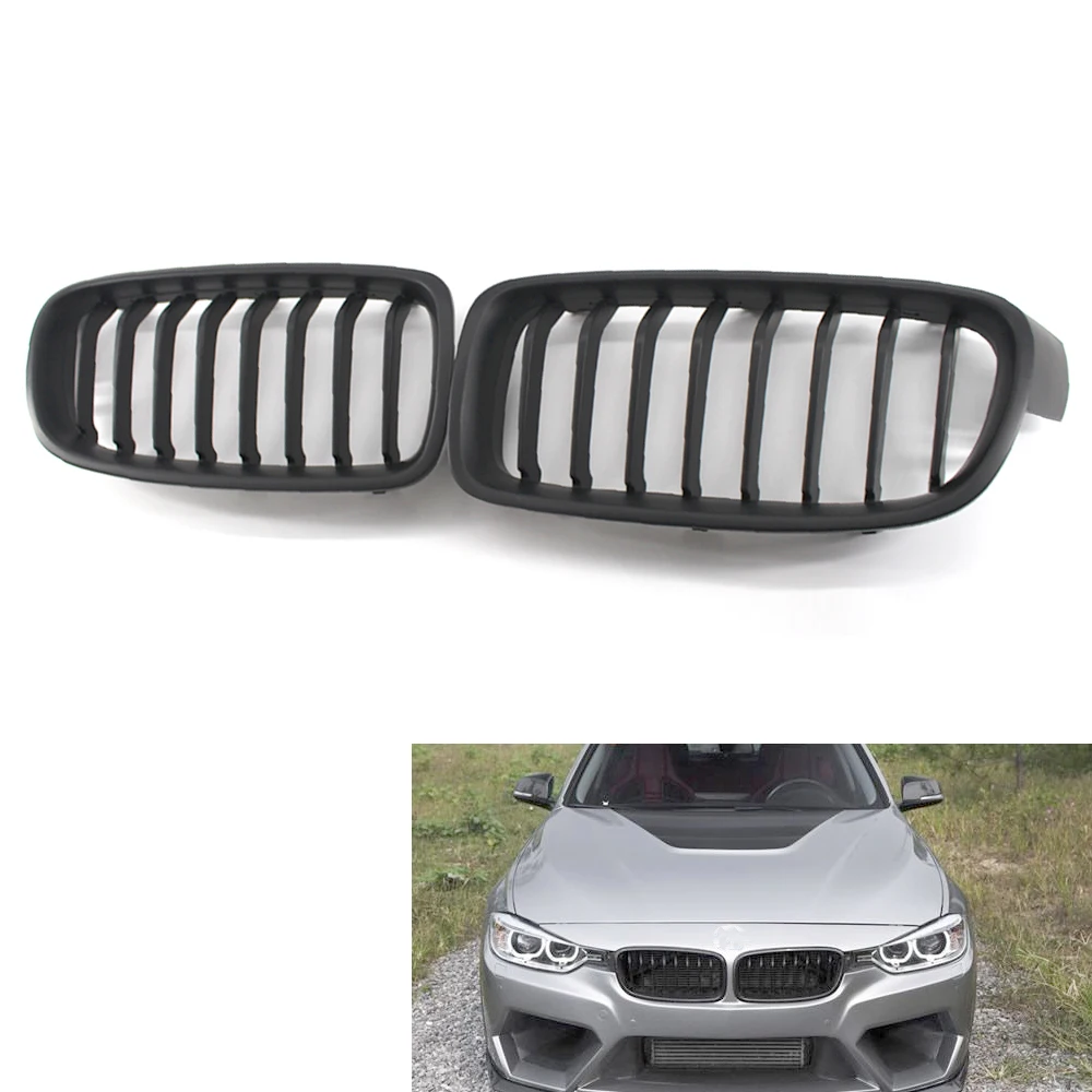 

Матовая черная 8-клавишная передняя решетка радиатора для BMW F30/F31 F35 седан/Wagon 12-17