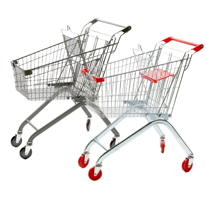 

Supermarket shopping cart Shopping basket cart Lightweight folding universal wheel Shopping mall convenience store trolley