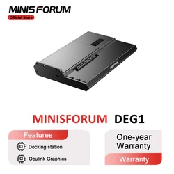 MINISFORUM DEG1 External GPU Dock Station Support ATX SFX Standard Power Supplies PCIe4.0*4 Expansion Interface Oculink Graphics